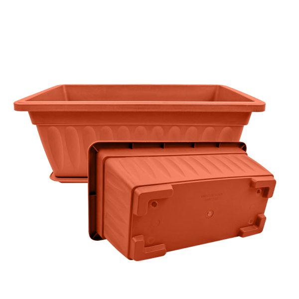 rectangale plastic flower pots