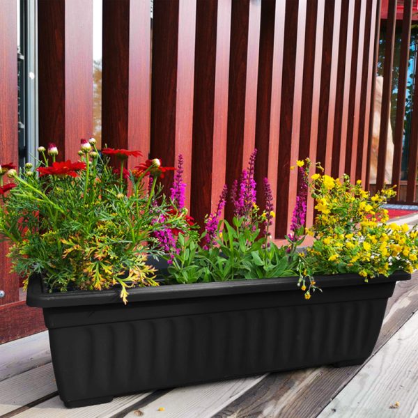 rectangale plastic flower pots